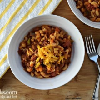 This Instant Pot Goulash was a huge hit with my family! It cooks in just 5 minutes in the instant pot and it is SO GOOD. It's like hamburger helper - but better!