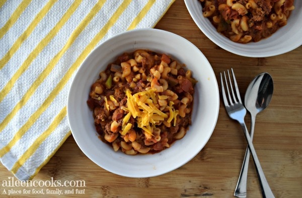 This Instant Pot Goulash was a huge hit with my family! It cooks in just 5 minutes in the instant pot and it is SO GOOD. It's like hamburger helper - but better!