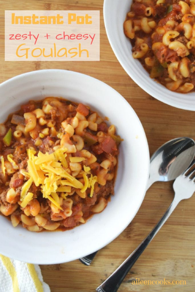 Super fast and super zesty. Make this instant pot goulash recipe tonight.