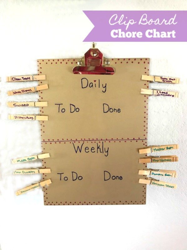 Clothespin Chore Chart