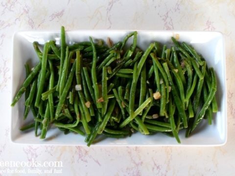 Green Beans with Caramelized Shallots