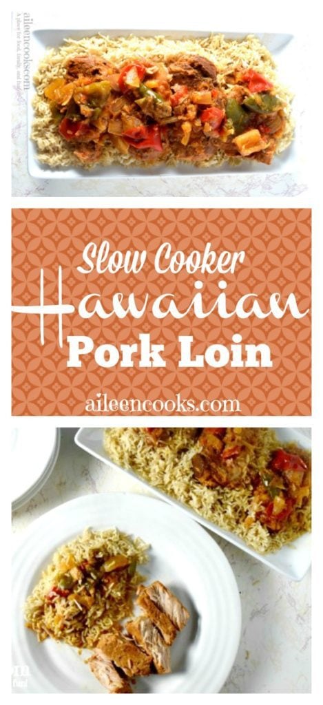 Sliced hawaiian pork loin and rice