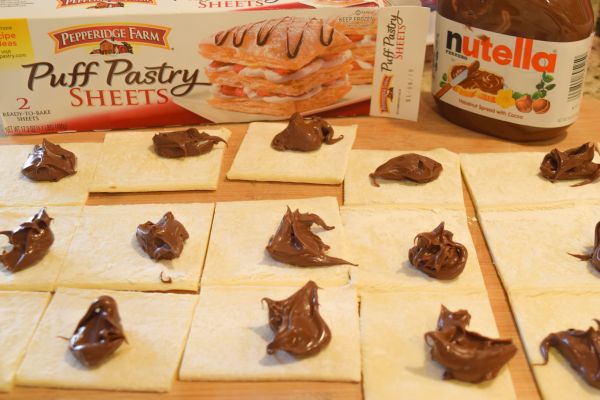 Frozen Puff Pastry with Nutella for Strawberry Nutealla Turnovers
