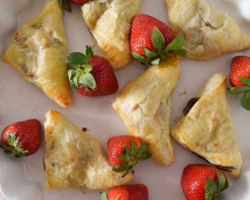 Strawberry Nutella Turnovers with fresh Strawberries