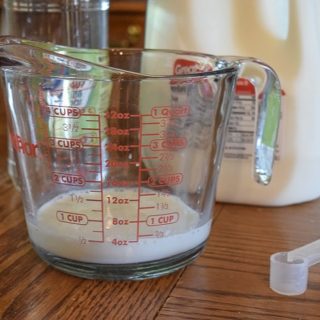 milk and distilled white vinegar mixed together for an easy buttermilk substitute
