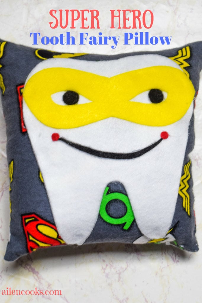 Make your own superhero DIY tooth fairy pillow.