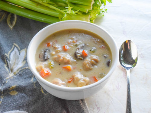 Chicken and Dumplings With Mushrooms Recipe