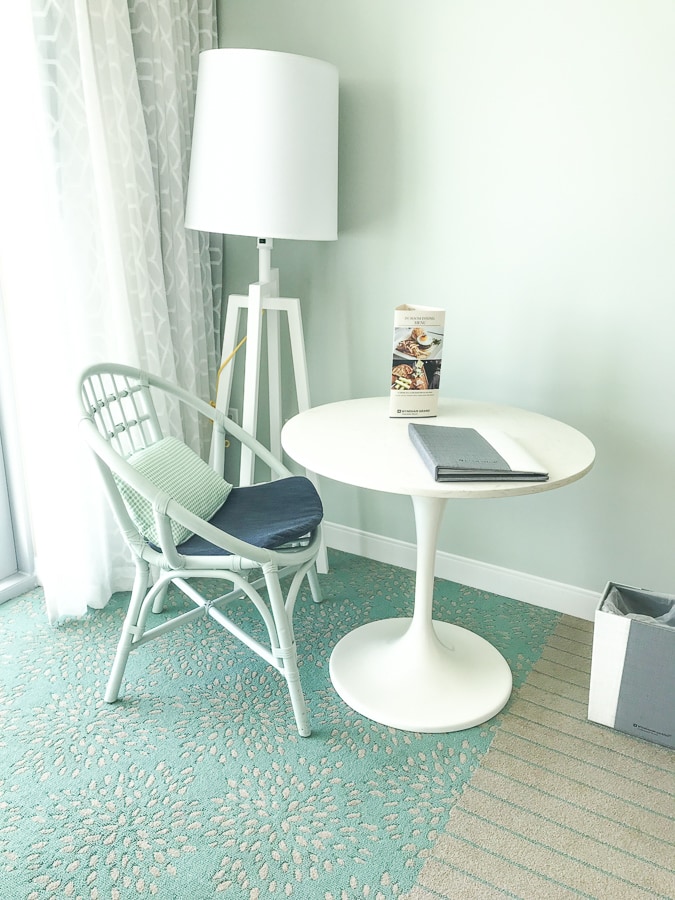 Table in the one of the rooms at the Wyndham Grand Clearwater Beach.