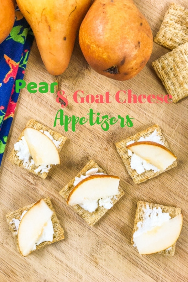 Make these simple and elegant pear and goat cheese appetizers. They are ready in minutes and use just three simple yet delicious ingredients. 