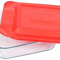 Pyrex 8 Inch Square Baking Dish with Red Lid