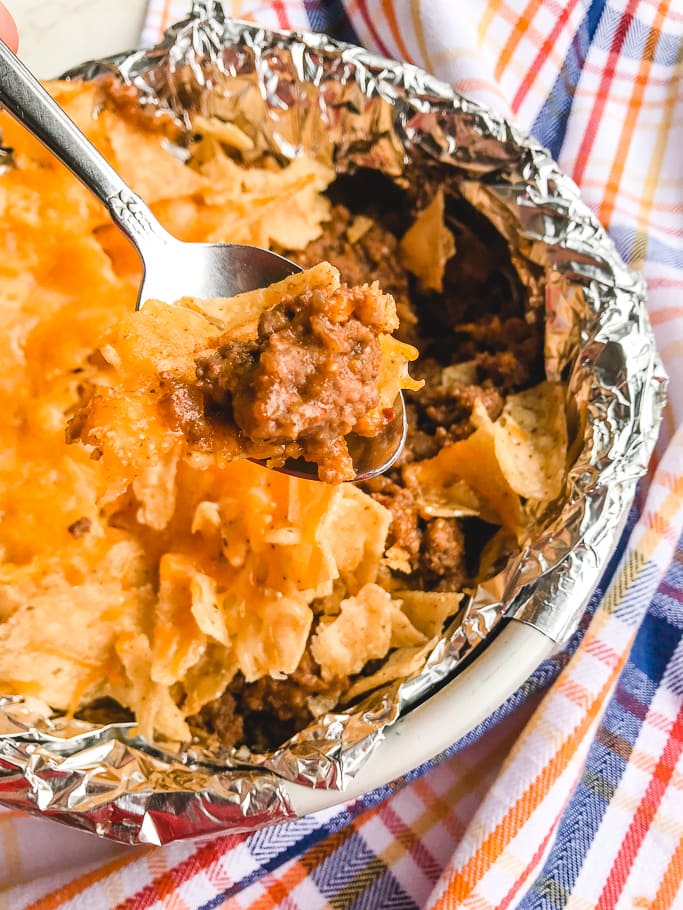 A close up of instant pot taco casserole.