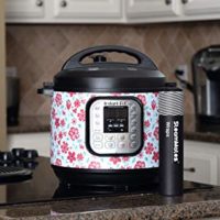 SteamMates Wraps Compatible with Instant Pot Accessories 6 qt | Customize Your Instant Pot with Different Designs | Fits InstaPot Duo 6 qt ONLY | Spring Floral Red Duo 6 Qt