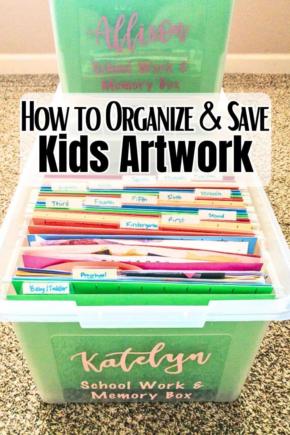 The Best Way to Organize School Papers - Make a Memory Box