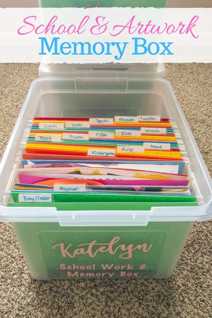 How to Make Memory Boxes  An Easy Way to File and Store your Child's  Keepsakes 