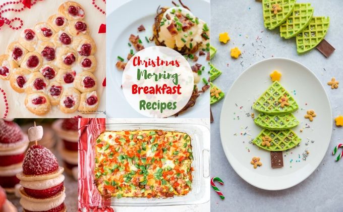 This list christmas breakfast recipes has every type of Holiday brunch recipe you can think of! There is everything from eggnog pancakes to eggs benedict casserole!
