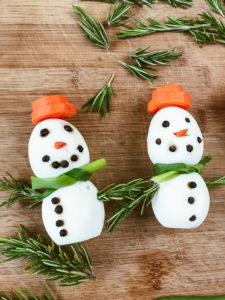 Adorable Egg Snowman Snacks - Aileen Cooks