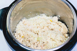 Rice inside instant pot.
