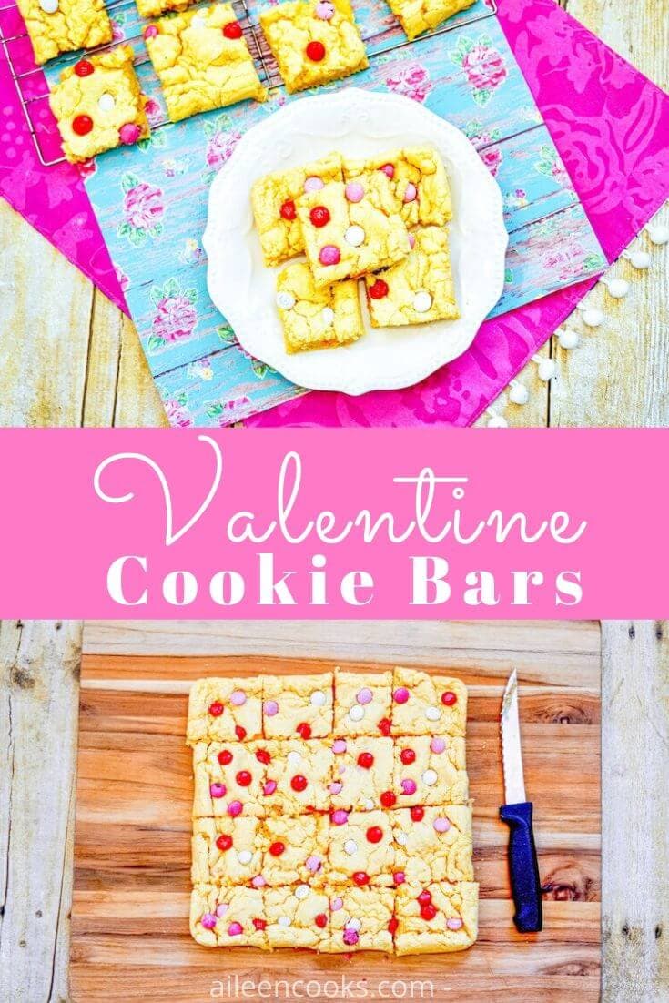 Valentine's Day Cookie Bars - Aileen Cooks