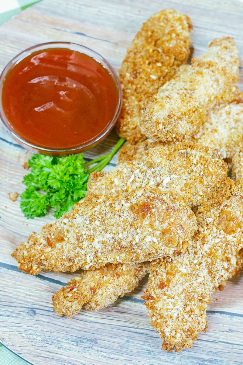 Pretzel Crusted Air Fryer Chicken Strips Aileen Cooks