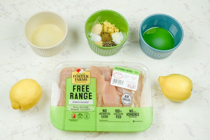 A package of Foster Farms chicken breast.