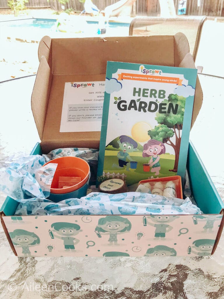The inside of the iSprowt Herb Garden Kit.
