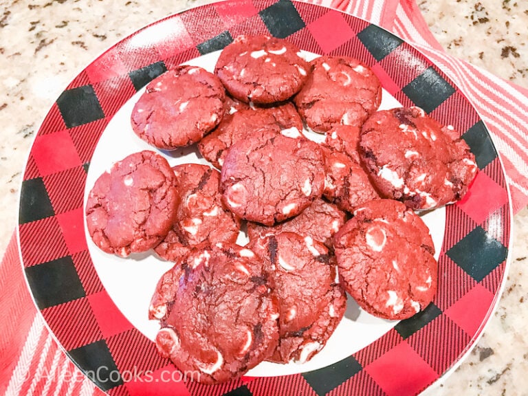 Homemade Red Velvet White Chocolate Chip Cookies