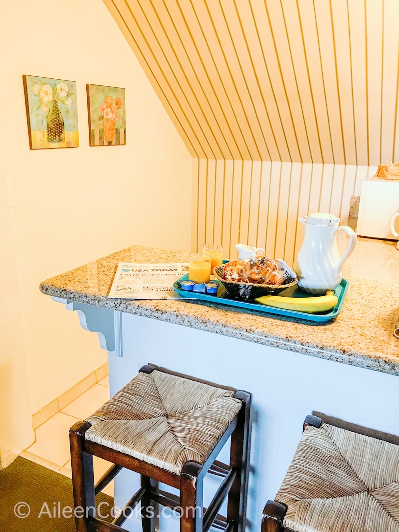 The kitchen nook inside Hofas House Hotel in Carmel.