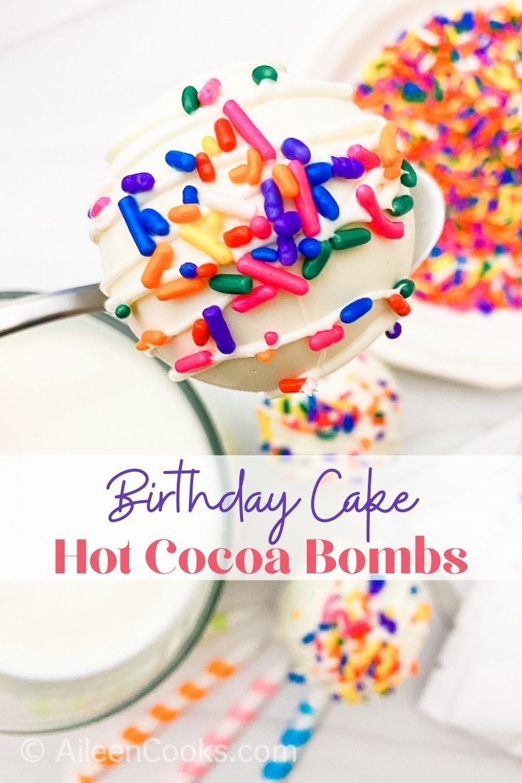 White Chocolate Hot Cocoa Bombs - Aileen Cooks