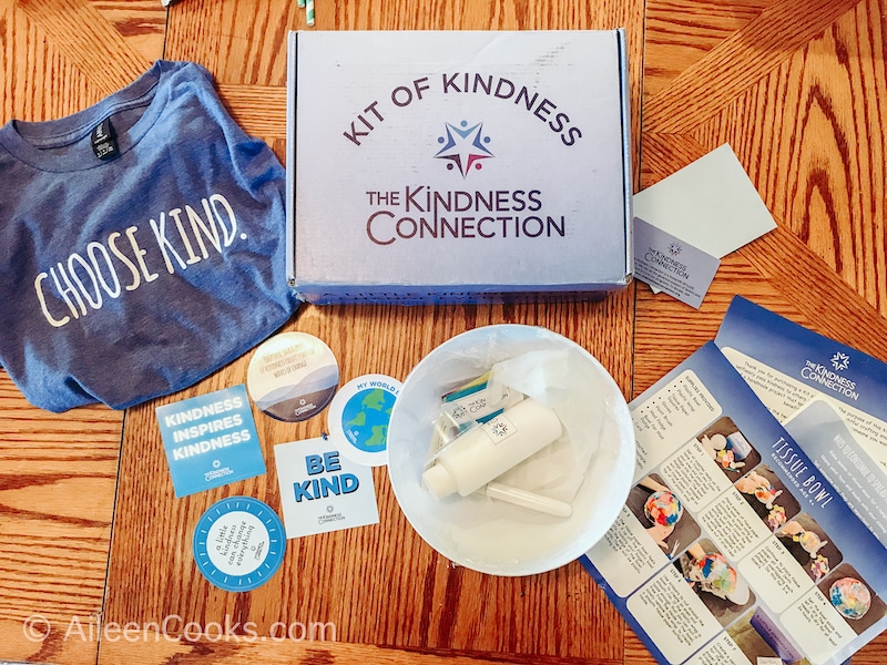 Inside a Kits of Kindness from The Kindness Connection.