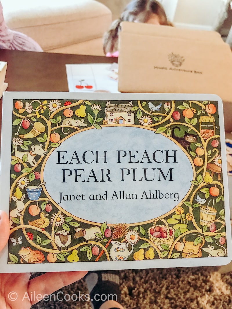 The front cover of the book Each Peach Pear Plum.