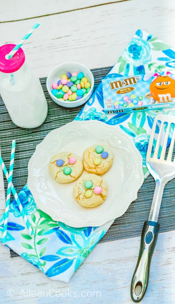 Soft and Chewy Easter M&M Cookies - Aileen Cooks