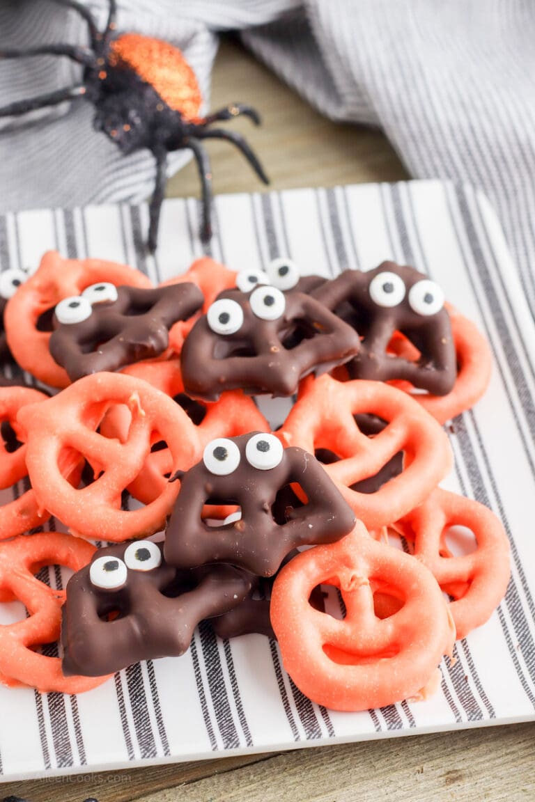 Halloween Chocolate Covered Pretzels Aileen Cooks