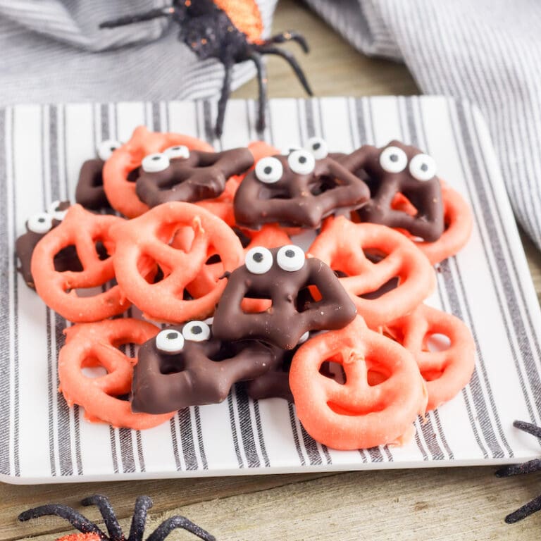 Halloween Chocolate Covered Pretzels - Aileen Cooks