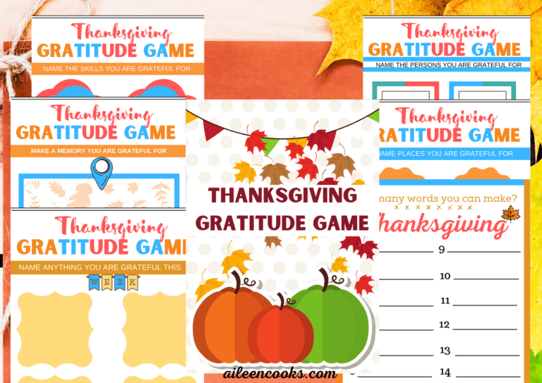 Thanksgiving Gratitude Game – Free Printable Game