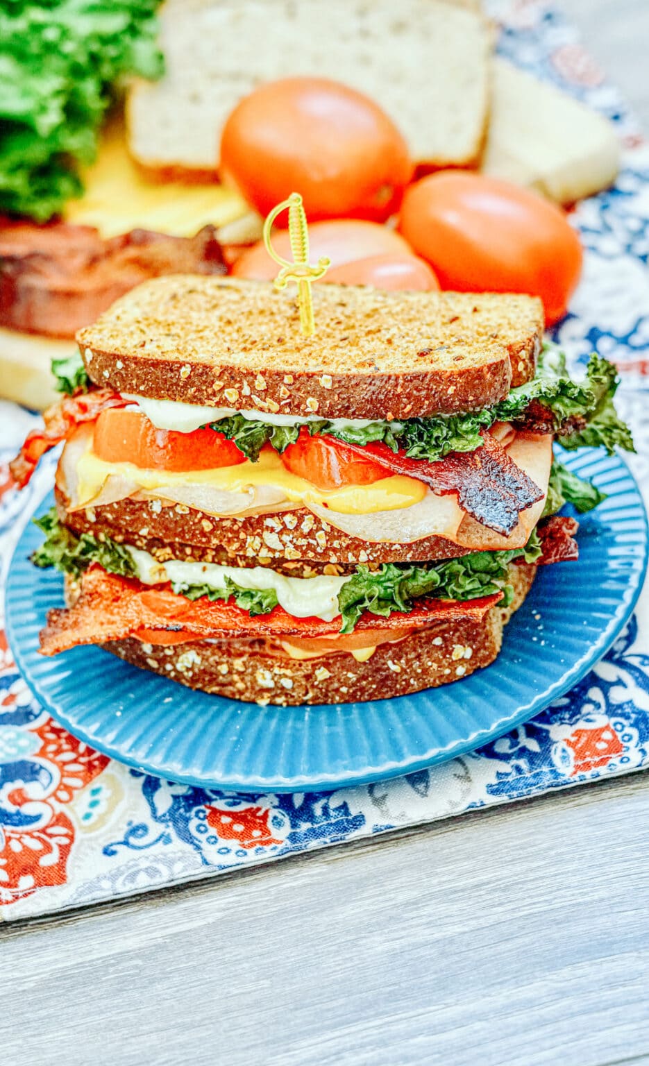 Air Fryer Turkey Club Sandwich - Aileen Cooks