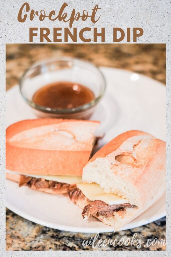 This Crock Pot French Dip boasts amazing flavor and the most tender chuck roast. Made directly in the slow cooker, all of the ingredients marinate with one another, resulting in the tastiest sandwich, ever!