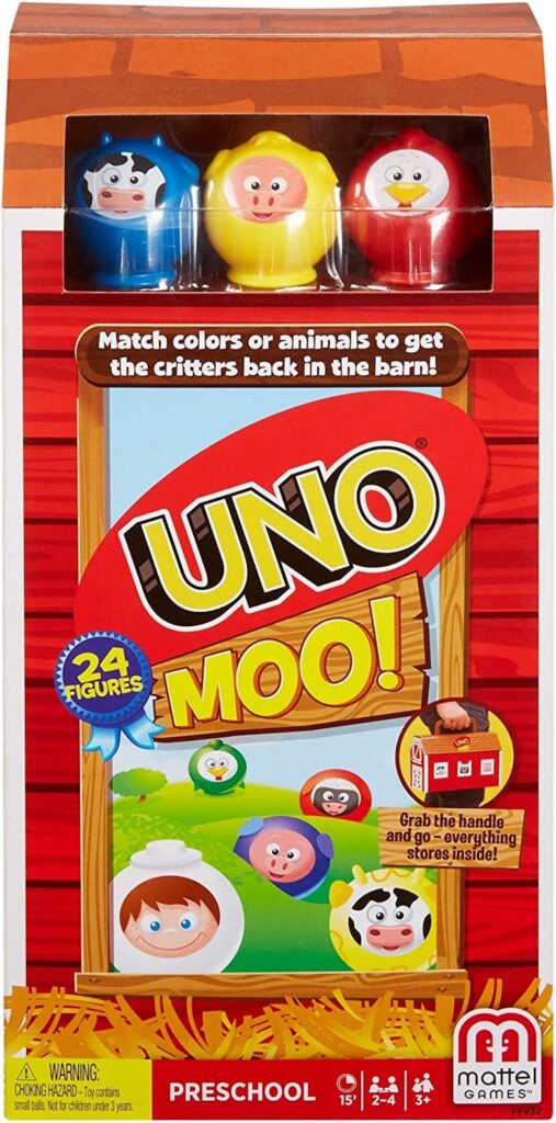 The cover of the board game "uno moo".