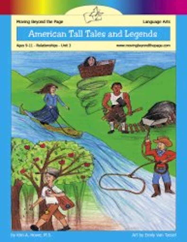 American Tall Tales and Heroes by Moving Beyond the Page workbook cover.